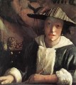 Joven con flauta barroca Johannes Vermeer